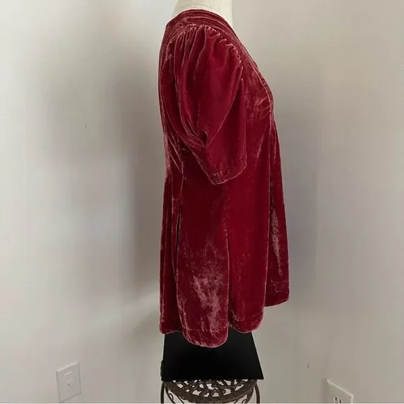 ✨ Free People Ivy Velvety Babydoll Tunic | Dark Berry | XS ✨ - Picture 6 of 13